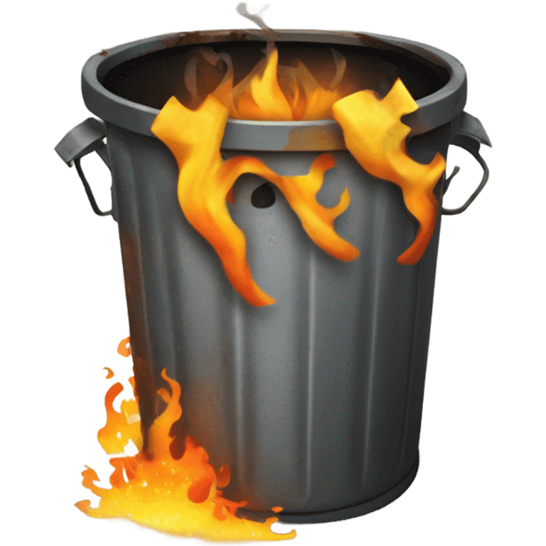 Flaming trash can emoji