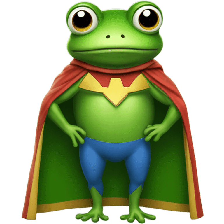 real Frog wearing a cape  emoji