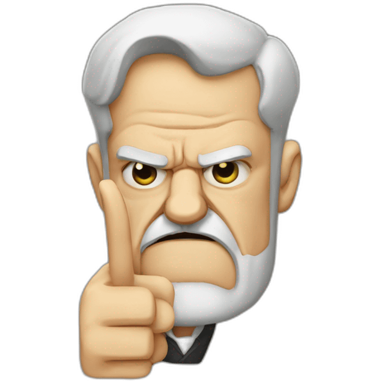 Angry thumb down Sigmund Freud emoji