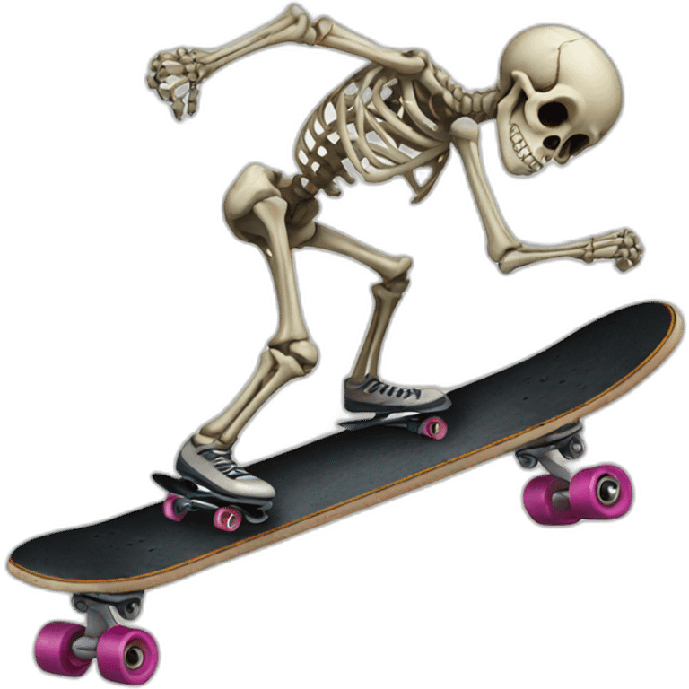 Skeletons on a skate emoji