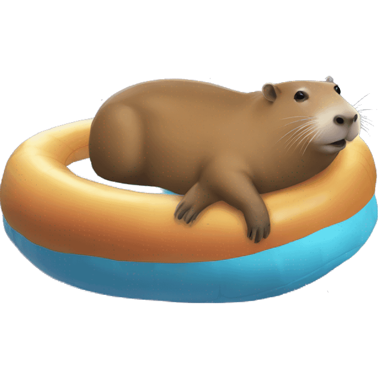 capybara in a floatie in space emoji