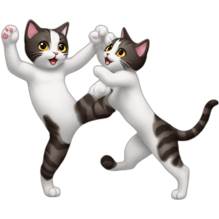 two cats dirty dancing emoji