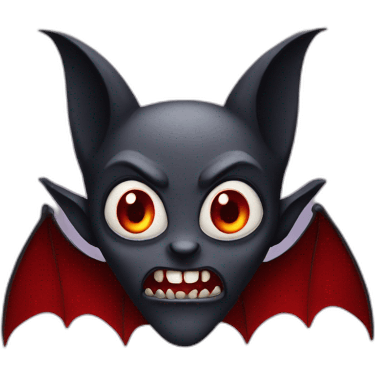 red vampire resembling a bat emoji