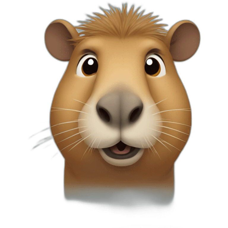 a capybara smirking emoji