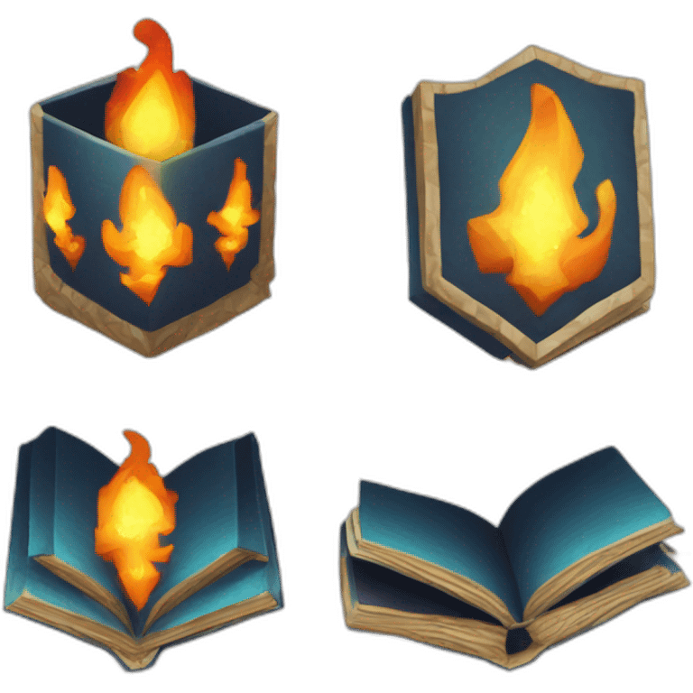 Pixel Book History Paper Diamond Flame Shiny Glow Reward Legendary Unique Epic emoji