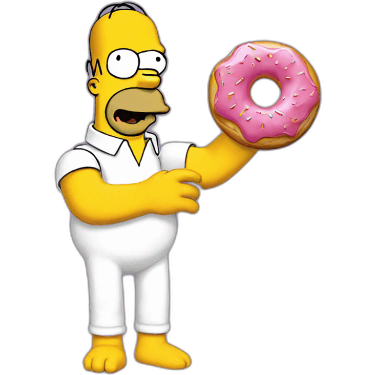 Homer simpson with donut emoji