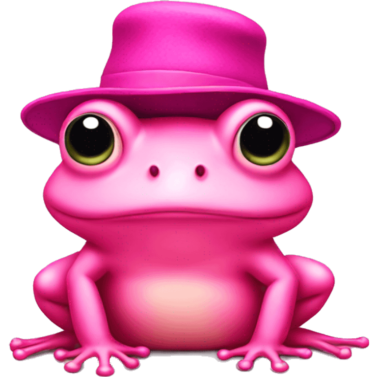 pink frog with a hat emoji