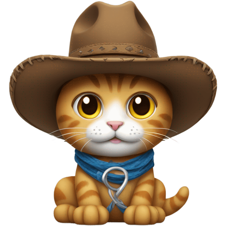 cowboy cat with lasso emoji