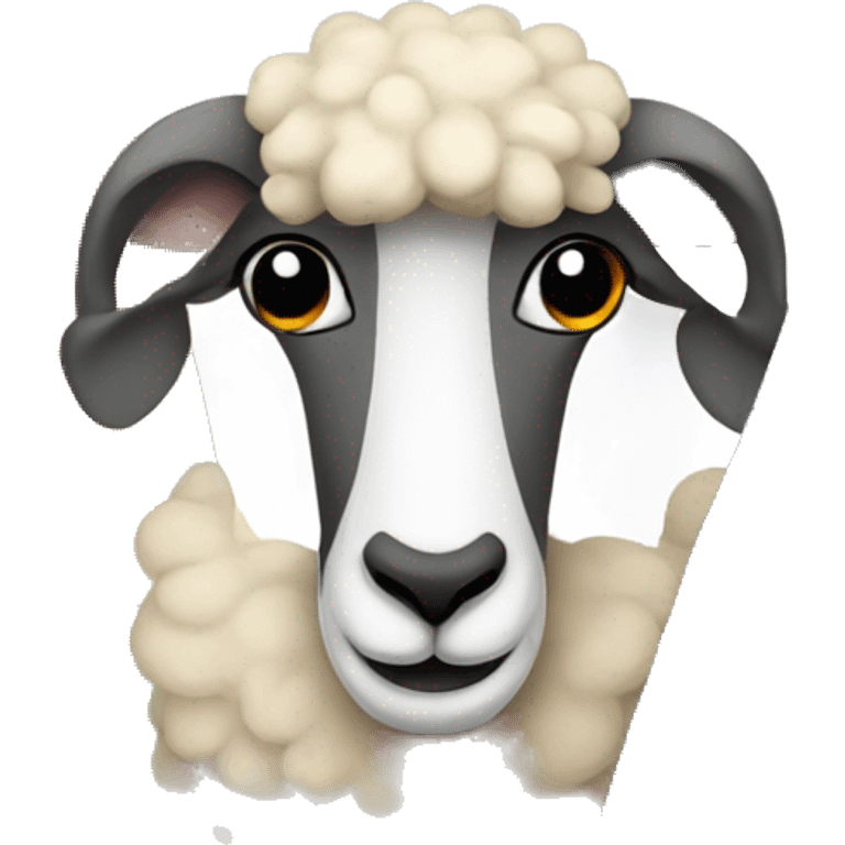 A sheep with a pride flag emoji