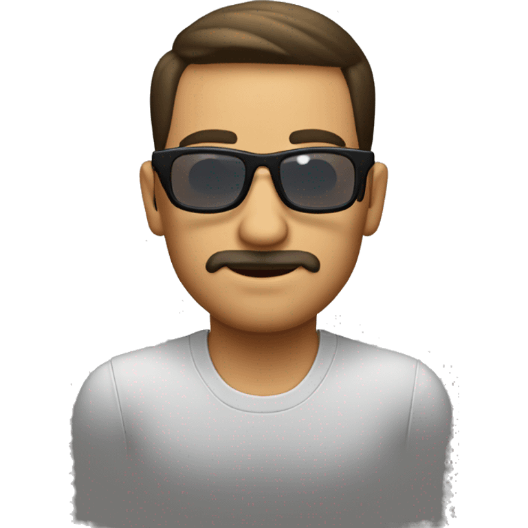 hombre rubio con lentes emoji