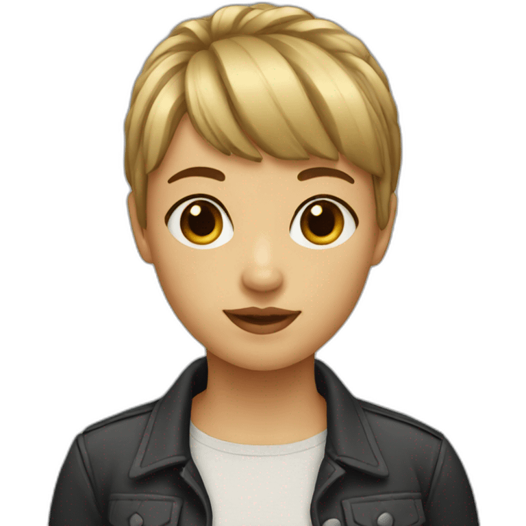 GIRL WITH SHORT BANGS emoji