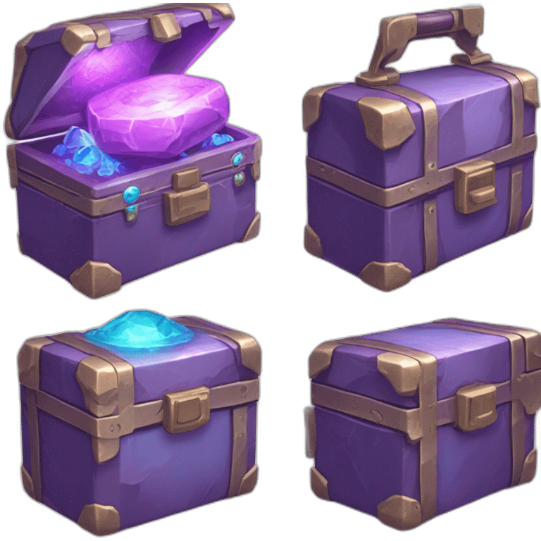 Pokemon Game LootCase Purple Chaotic Color Rich Treasure Legendary Epic Items and Pokemons Inside emoji