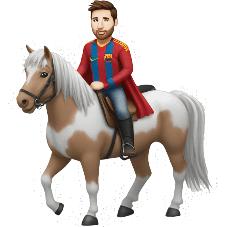 Messi sur cheval  emoji