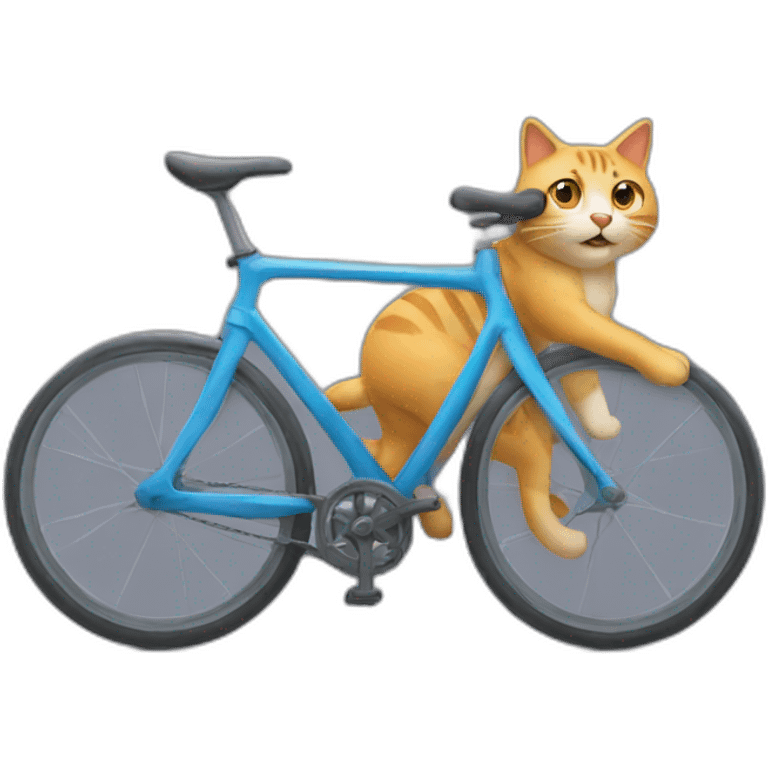 Un chat a velo emoji