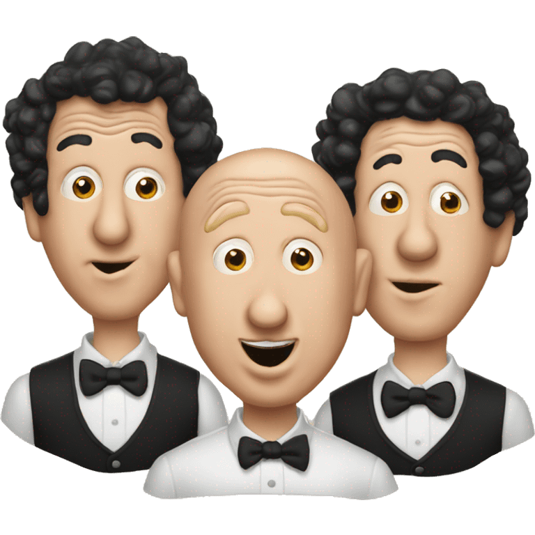 The Three Stooges Larry, Moe and Curly emoji