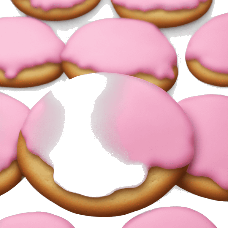 crumbl cookie pink frosting emoji