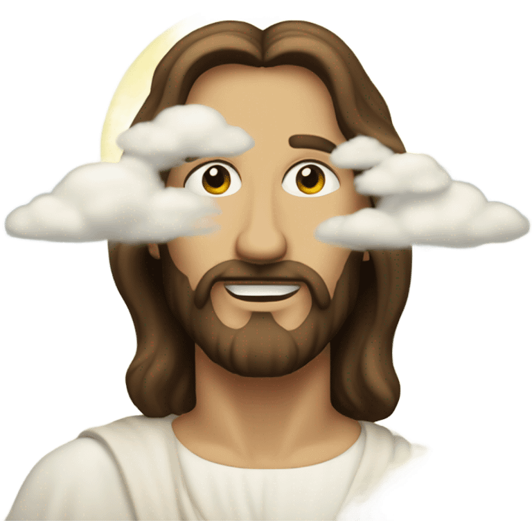 jesus on a cloud emoji