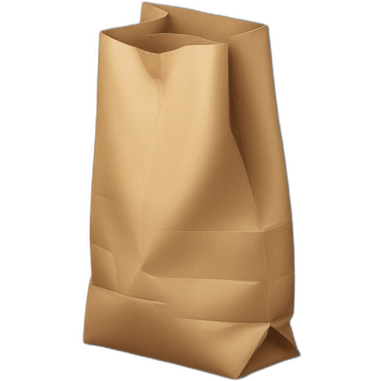 a full length person hiding their head in a paper bag emoji