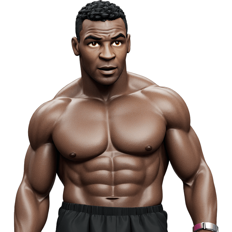 muscular dark-skinned man portrait emoji