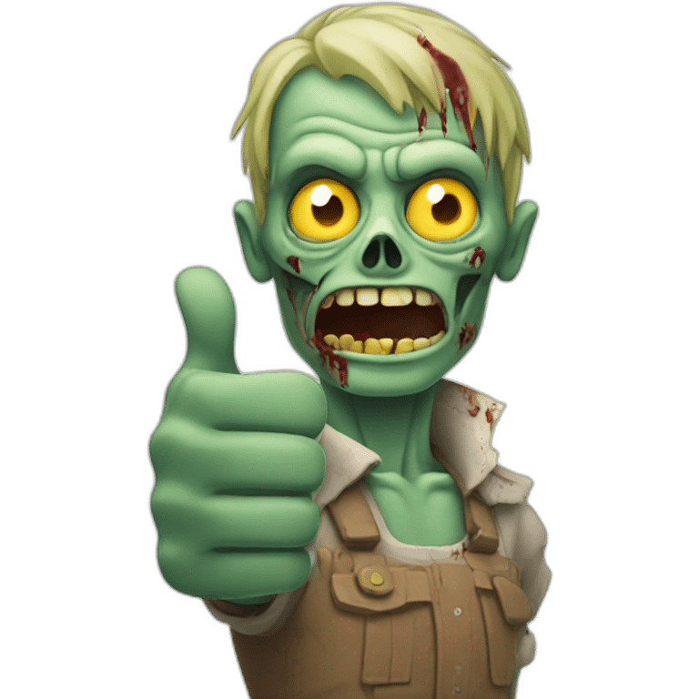 Zombie giving thumbs up emoji