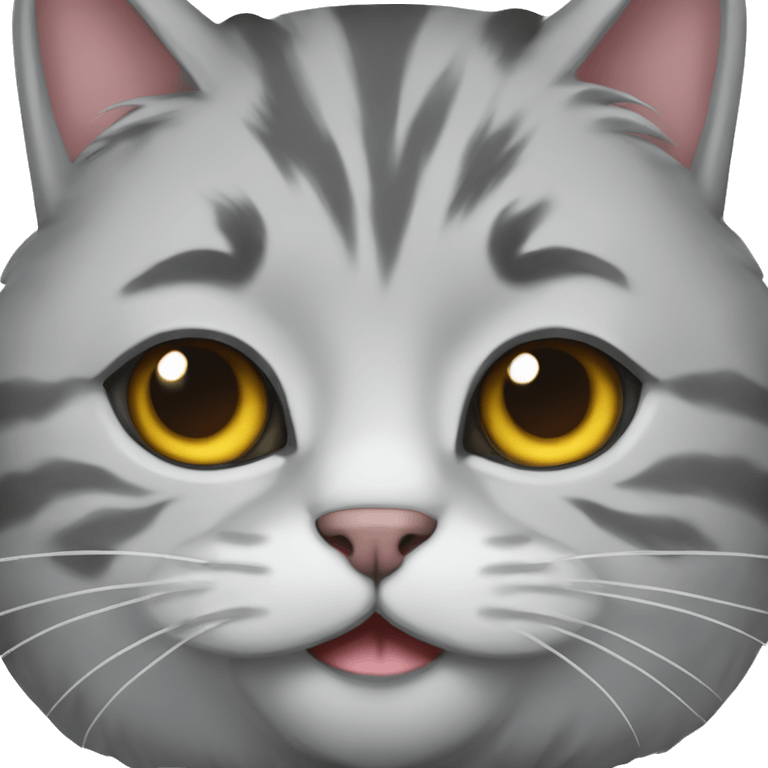 british marmor gray cat  emoji