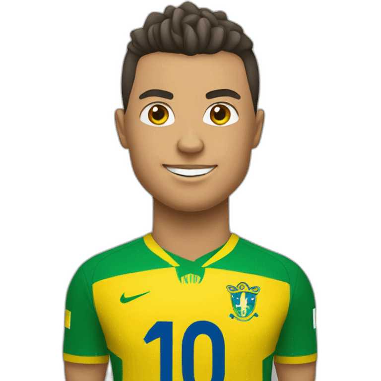 Ronaldo with brasil jersey and number 10 emoji