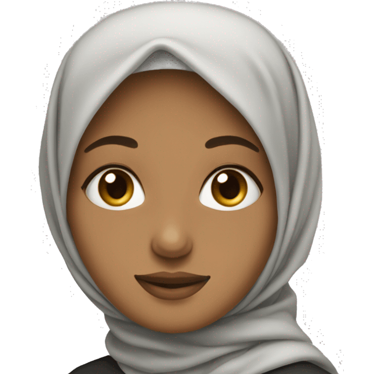 Hijabi girl with sthetescope emoji