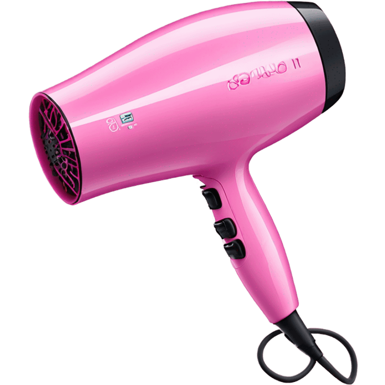 aesthetic pink hair dryer emoji