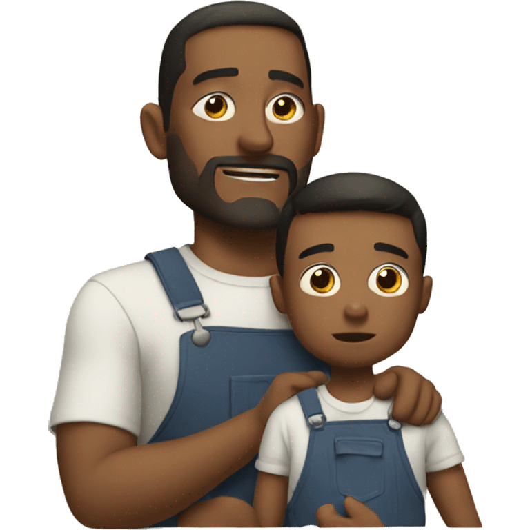 Thirsty dad and son emoji