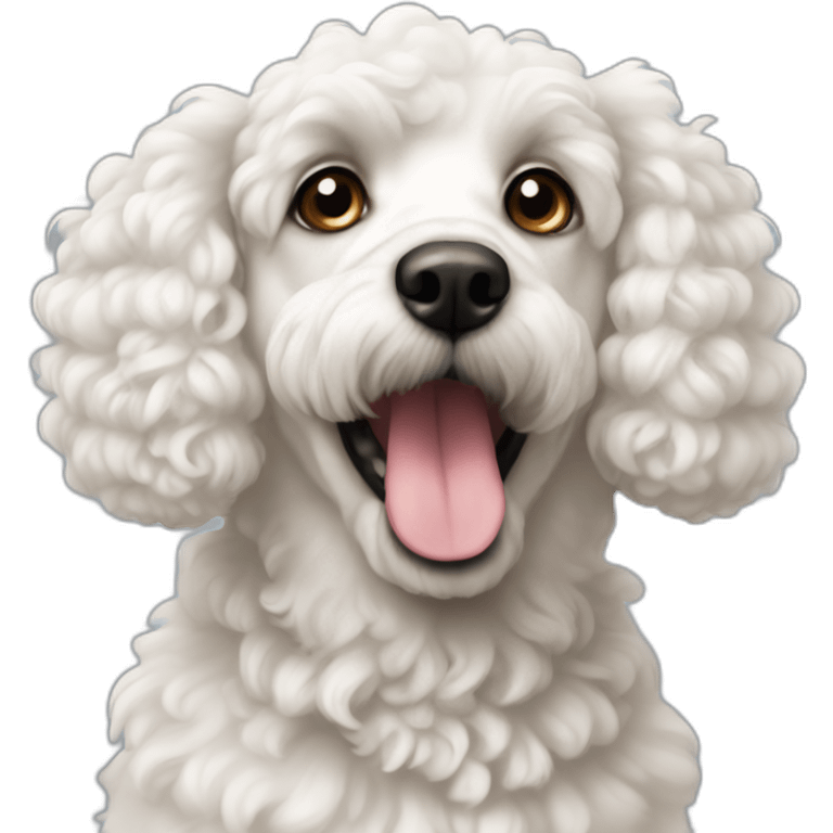 caniche white curly ears emoji