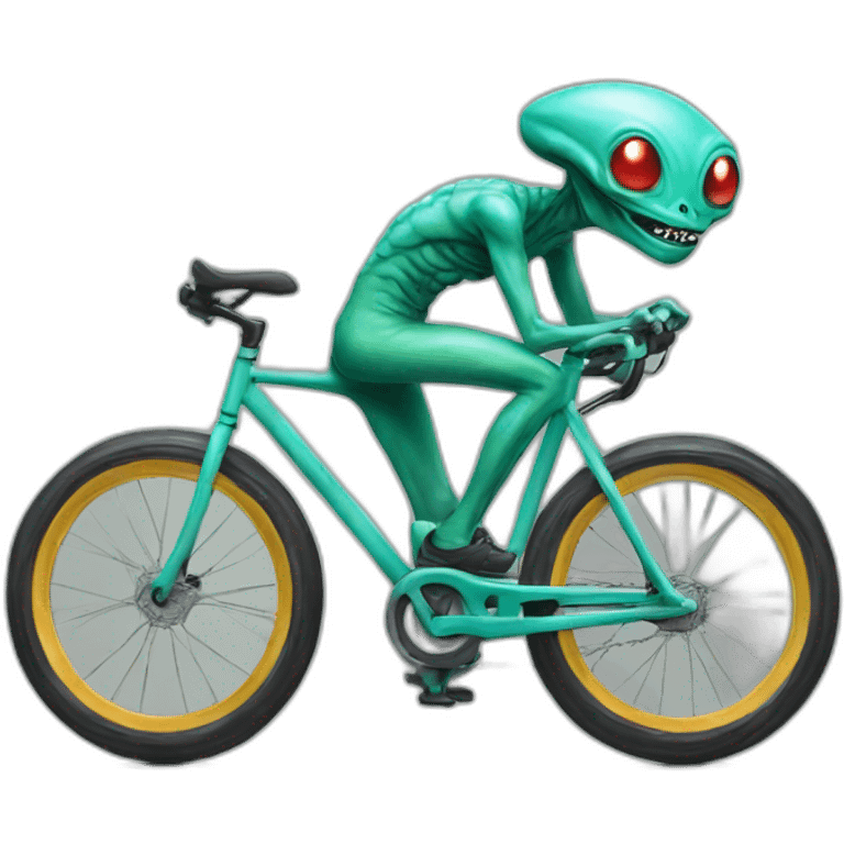 alien en bicicleta emoji