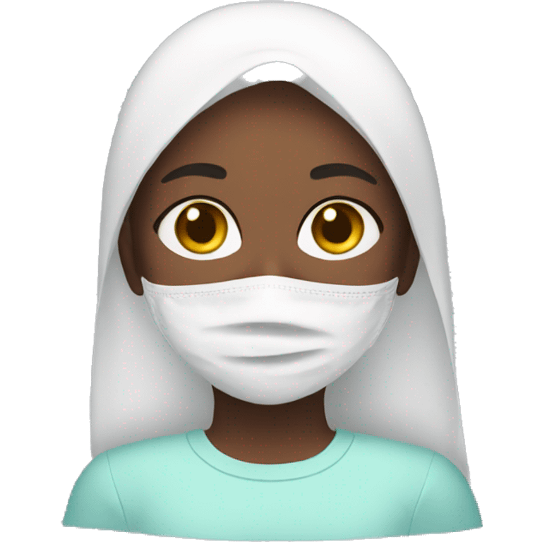 Girl with sheet mask  emoji