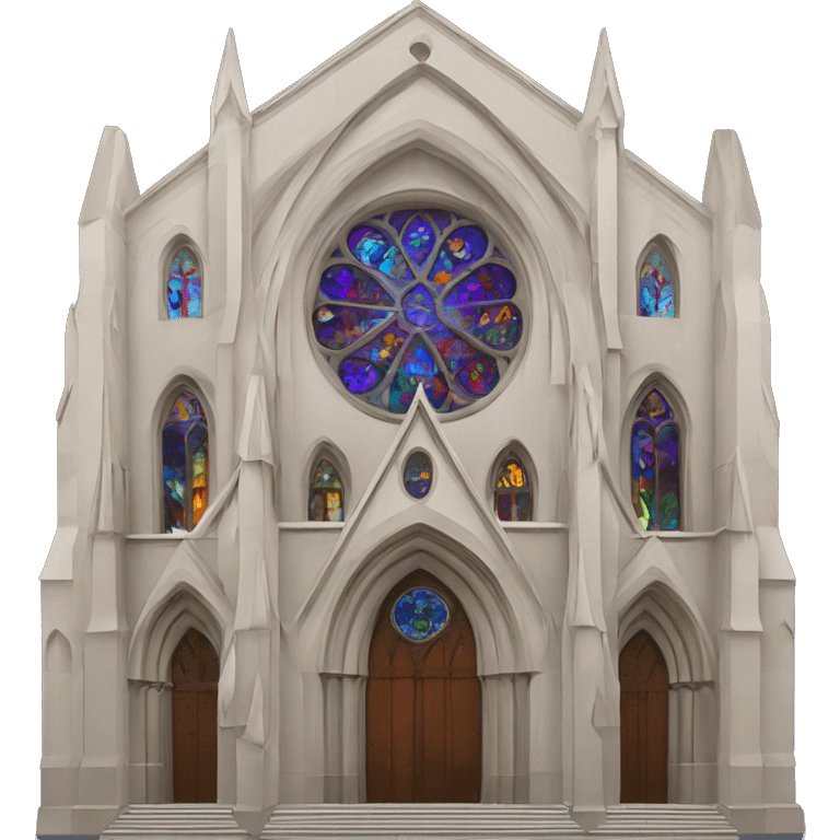 Cathedral with stained glass windows  emoji