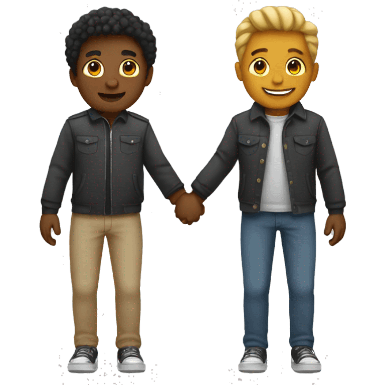 Two friends holding hands emoji