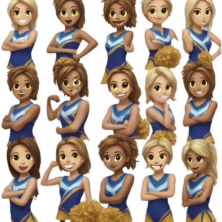 Cheerleader group stunt  emoji