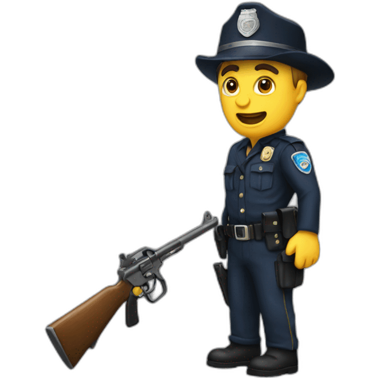 Policier avec un bandit  emoji