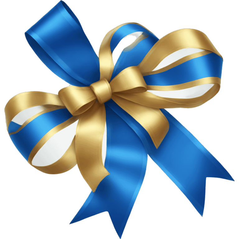 blue christmas ribbon emoji