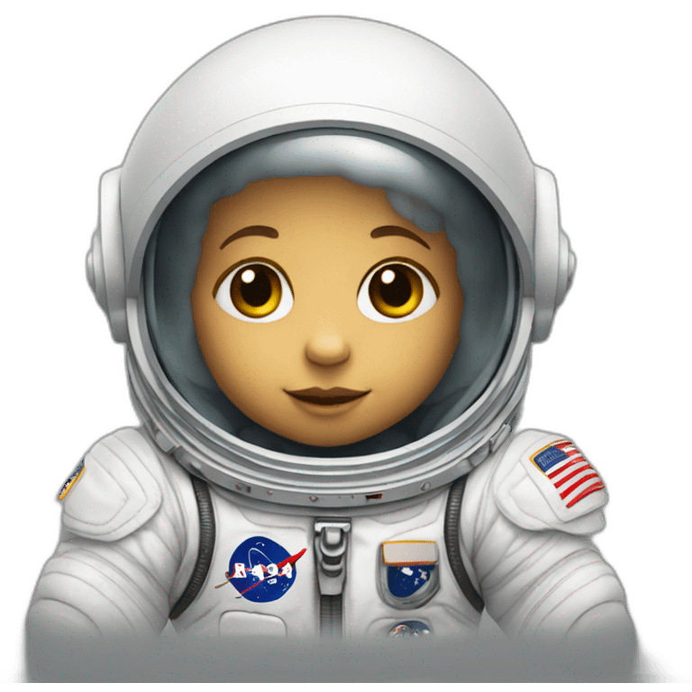 white baby body astronaut emoji