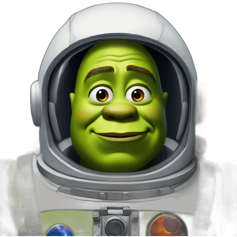 Shrek in space emoji