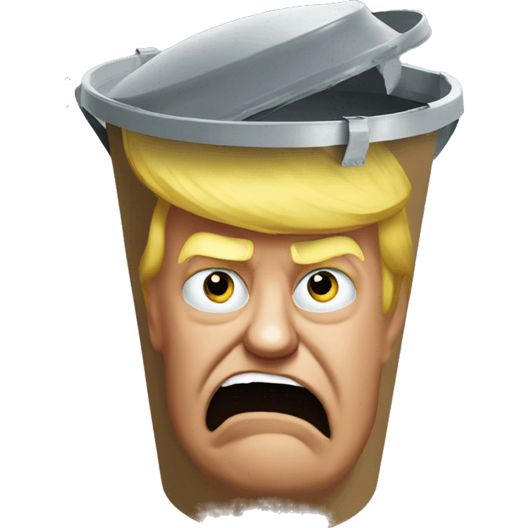 Donald trump in the trash can  emoji