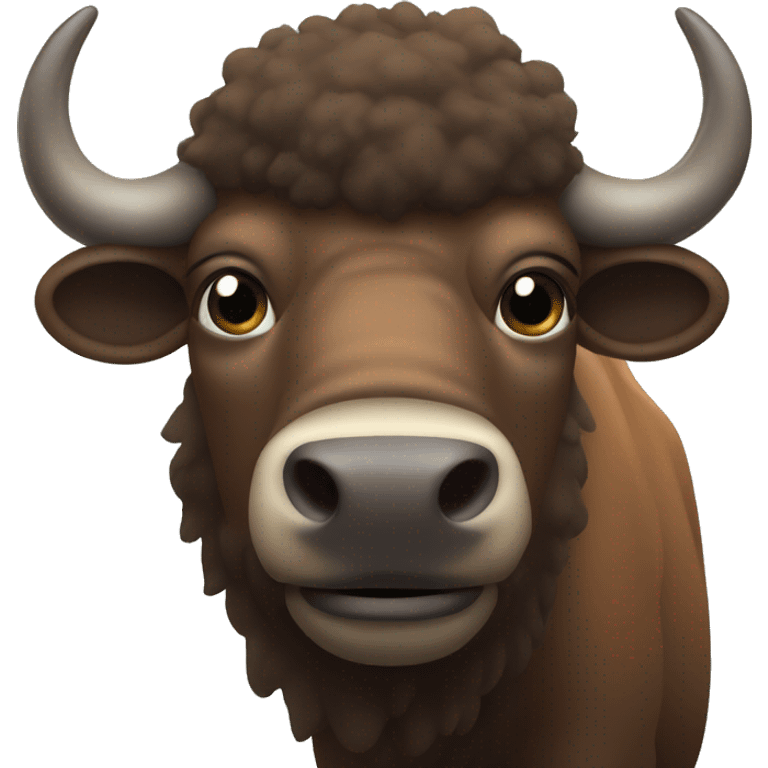 Bison smiling  emoji