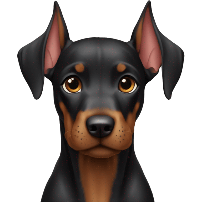 Doberman miniatura negro bebé emoji