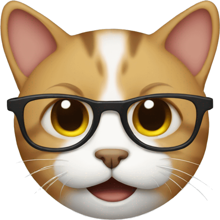 cat crying wearing glasses emoji