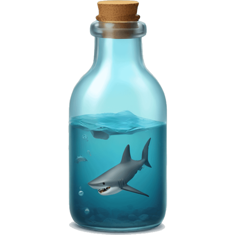 Shark in a bottle emoji