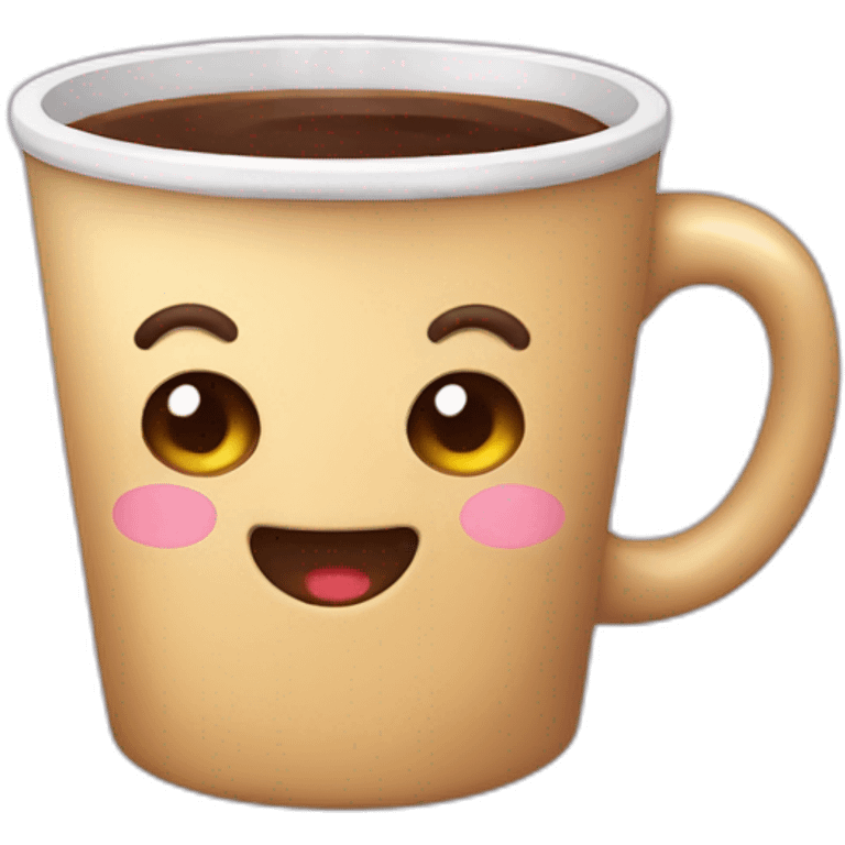 kawaii coffee emoji