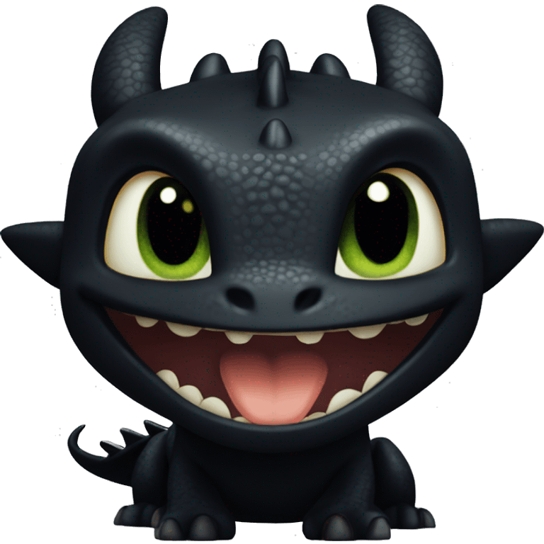 Toothless from how to train your dragon emoji