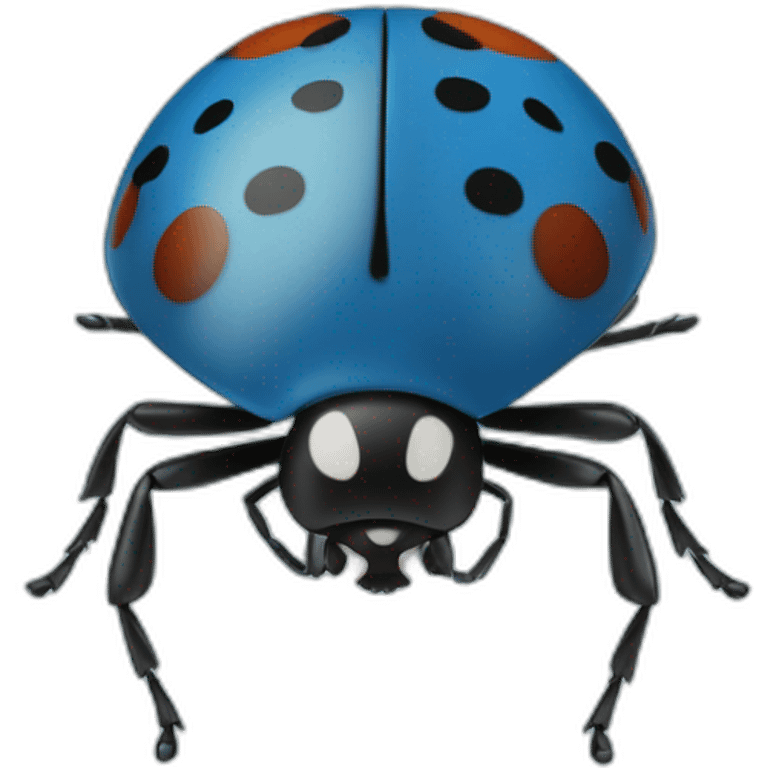 Une coccinelle bleu emoji