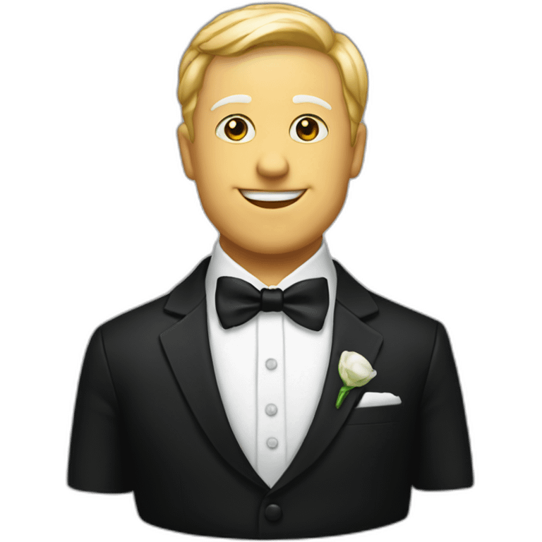 white tie and top of black suit emoji