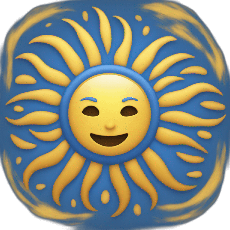 Blue sun emoji