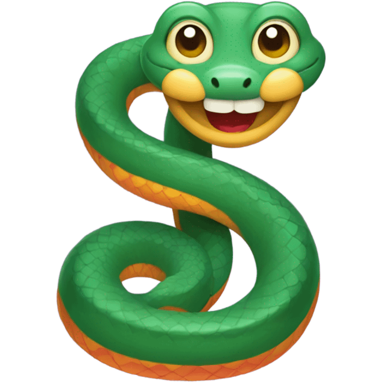 snake with smile emoji